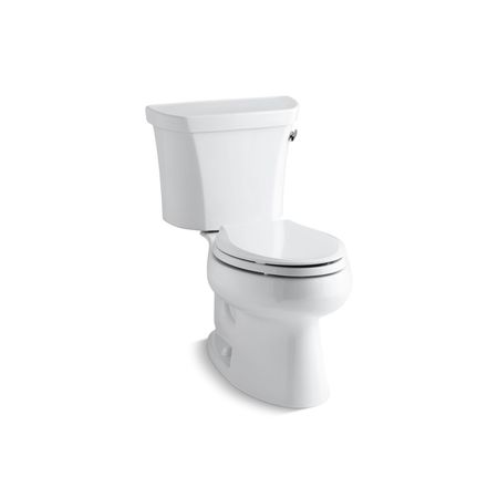 KOHLER Toilet, Gravity Flush, Floor Mounted Mount, Elongated, White 3998-TR-0